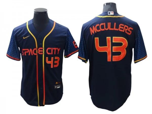 Houston Astros #43 Lance McCullers Jr. Navy 2022 City Connect Cool Base Jersey by My Store