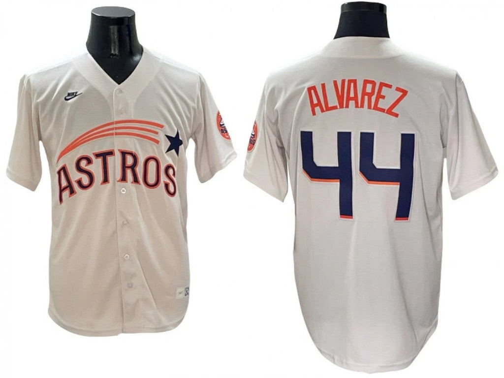 Houston Astros #44 Yordan Álvarez Cream Throwback Cooperstown Collection Limited Jersey by My Store