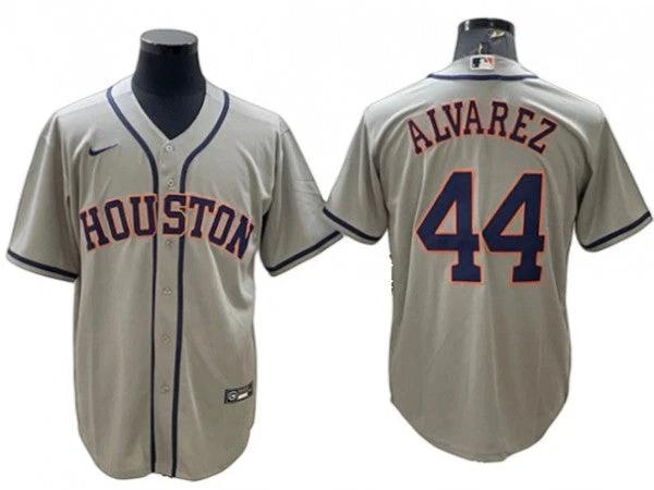Houston Astros #44 Yordan Alvarez Gray Road Cool Base Jersey by My Store