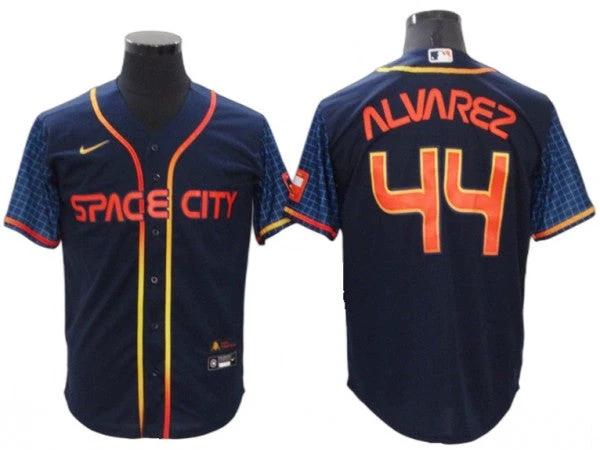 Houston Astros #44 Yordan Alvarez Navy 2022 City Connect Cool Base Jersey by My Store