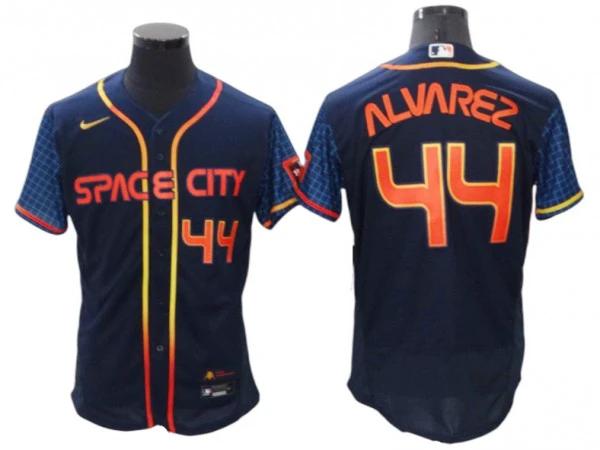 Houston Astros #44 Yordan Alvarez Navy 2022 City Connect Flex Base Jersey by My Store