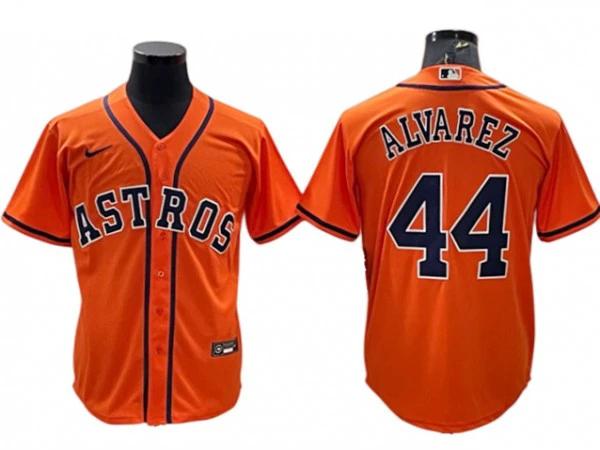 Houston Astros #44 Yordan Álvarez White 2023 Gold Collection Flex Base Jersey by My Store