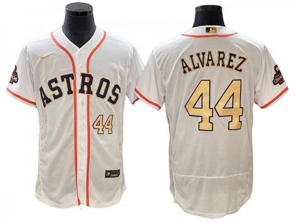 Houston Astros #44 Yordan Álvarez White 2023 Gold Collection Jersey by My Store