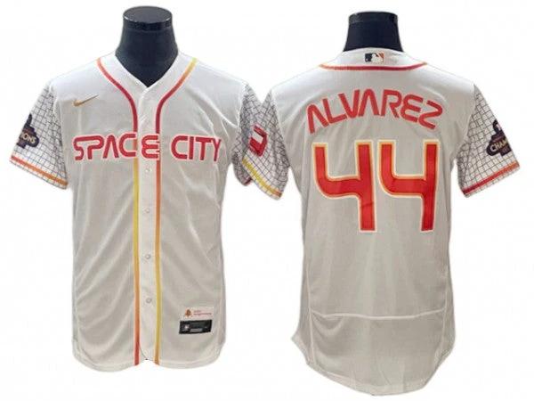 Houston Astros #44 Yordan Álvarez White City Connect World Series Champion Jersey by My Store