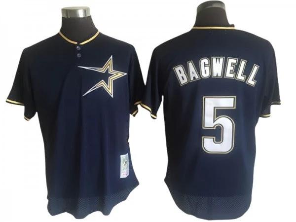 Houston Astros #5 Jeff Bagwell Navy Cooperstown Mesh Batting Practice Jersey by My Store