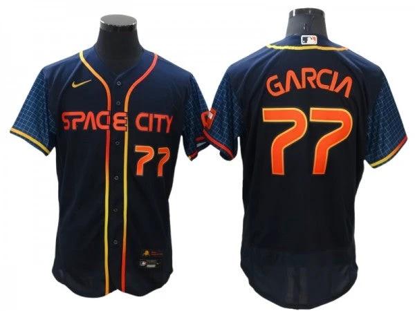 Houston Astros #77 Luis Garcia Navy 2022 City Connect Flex Base Jersey by My Store