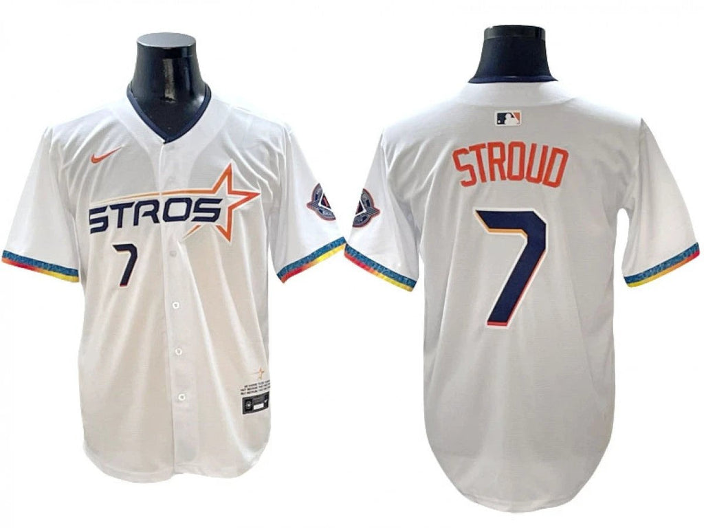Houston Astros #7 C. J. Stroud White 2025 City Connect Limited Jersey by My Store