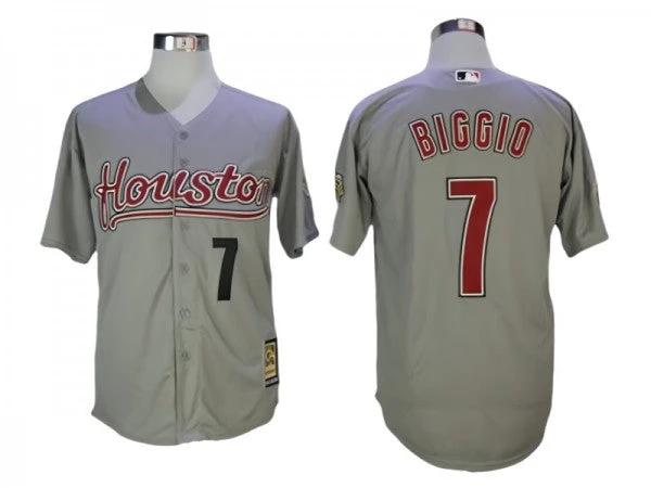 Houston Astros #7 Craig Biggio Gray Cooperstown Collection Jersey by My Store