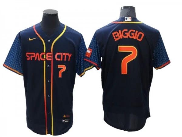 Houston Astros #7 Craig Biggio Navy 2022 City Connect Flex Base Jersey by My Store