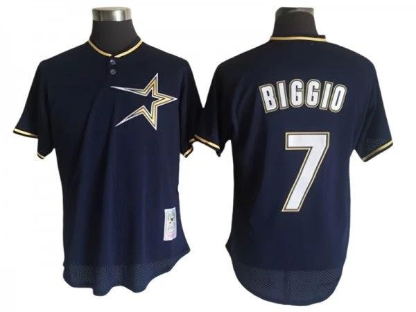 Houston Astros #7 Craig Biggio Navy Cooperstown Mesh Batting Practice Jersey by My Store