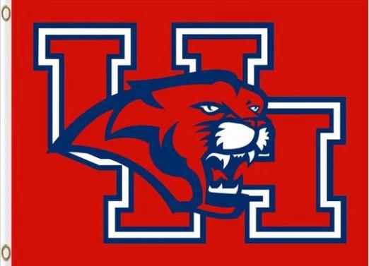 Houston Cougars Team Sport Flag 3X5ft Banner Polyester with 2 Brass Grommets by flagsjustdoit