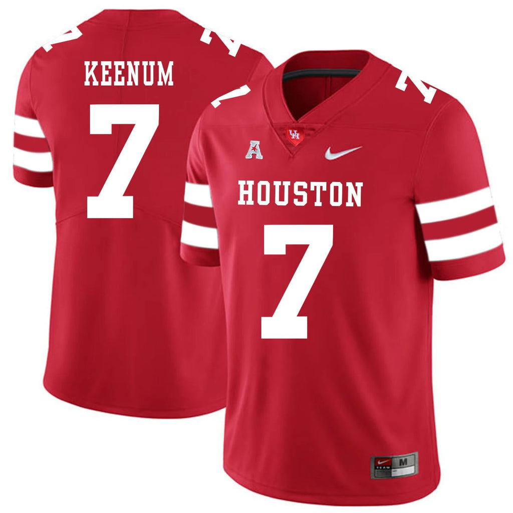 Houston Cougars #7 Case Keenum College Football Jersey Red by My Store