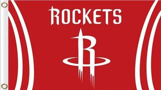 Houston Rockets Custom Basketball US Sport Flag 3X5Ft Polyester Banner USA Digital Print by flagsjustdoit