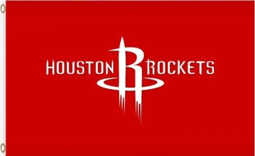 Houston Rockets Custom Red US Flag 3X5Ft Polyester Banner USA Digital Print by flagsjustdoit
