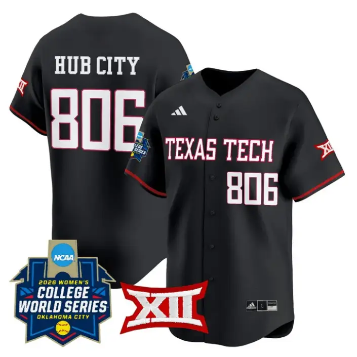 Hub City Jersey #806 Red Raiders Softball 2026 World Series (WCWS) Stitched by My Store