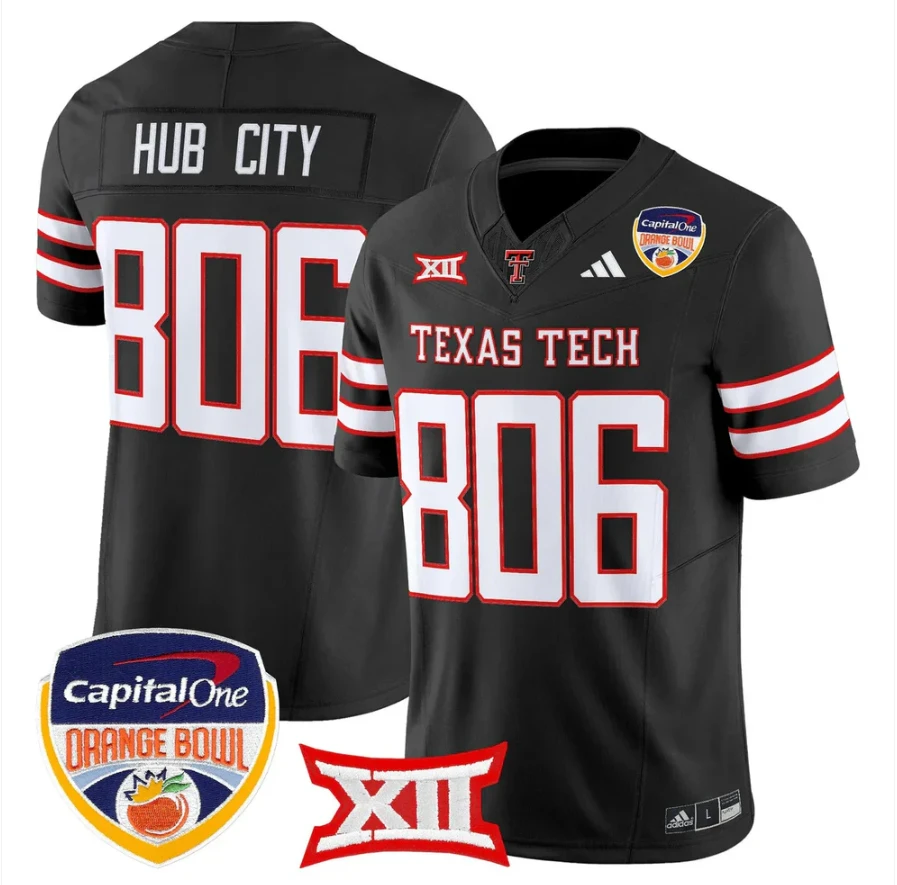 Hub City Jersey #806 Texas Tech 2025 Orange Bowl Patch V2 Stitched by My Store NCAA Football Jerseys