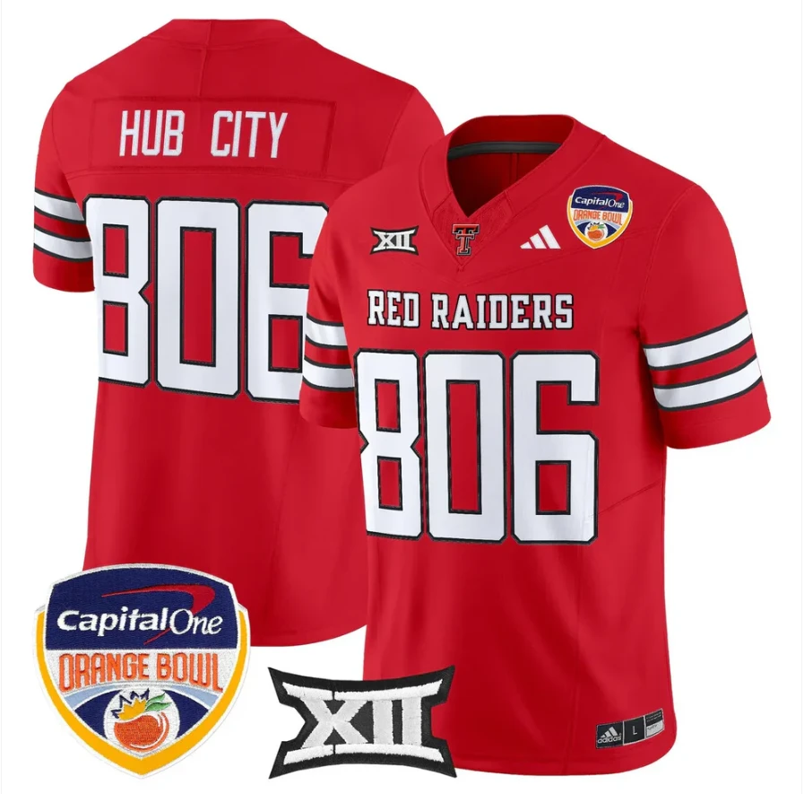Hub City Jersey #806 Texas Tech 2025 Orange Bowl Patch V2 Stitched by My Store NCAA Football Jerseys