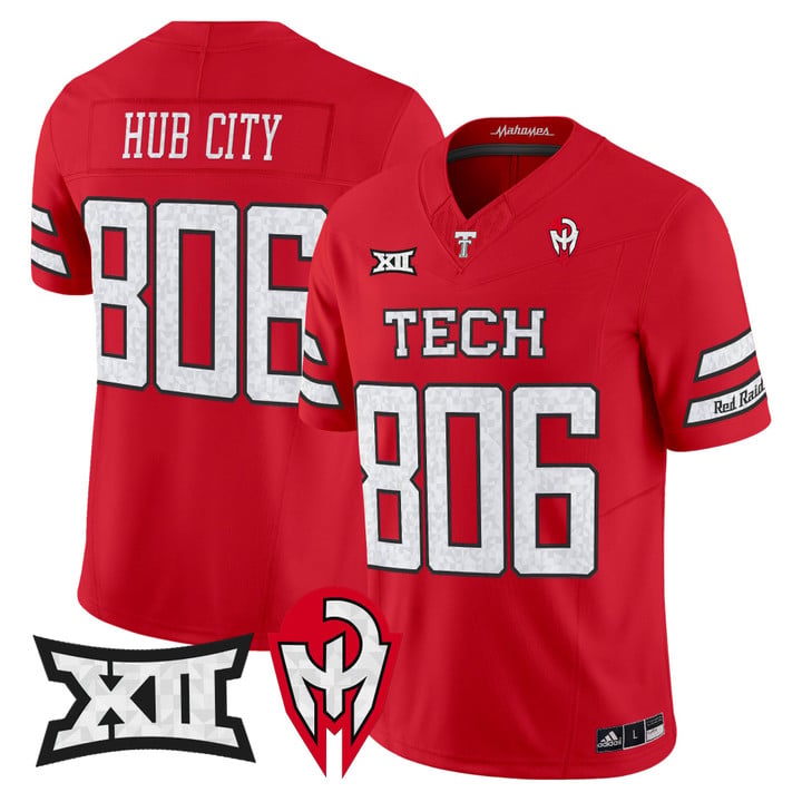 Hub City Jersey #806 Texas Tech Red Raiders Too Cold Vapor Stitched by My Store NCAA Football Jerseys