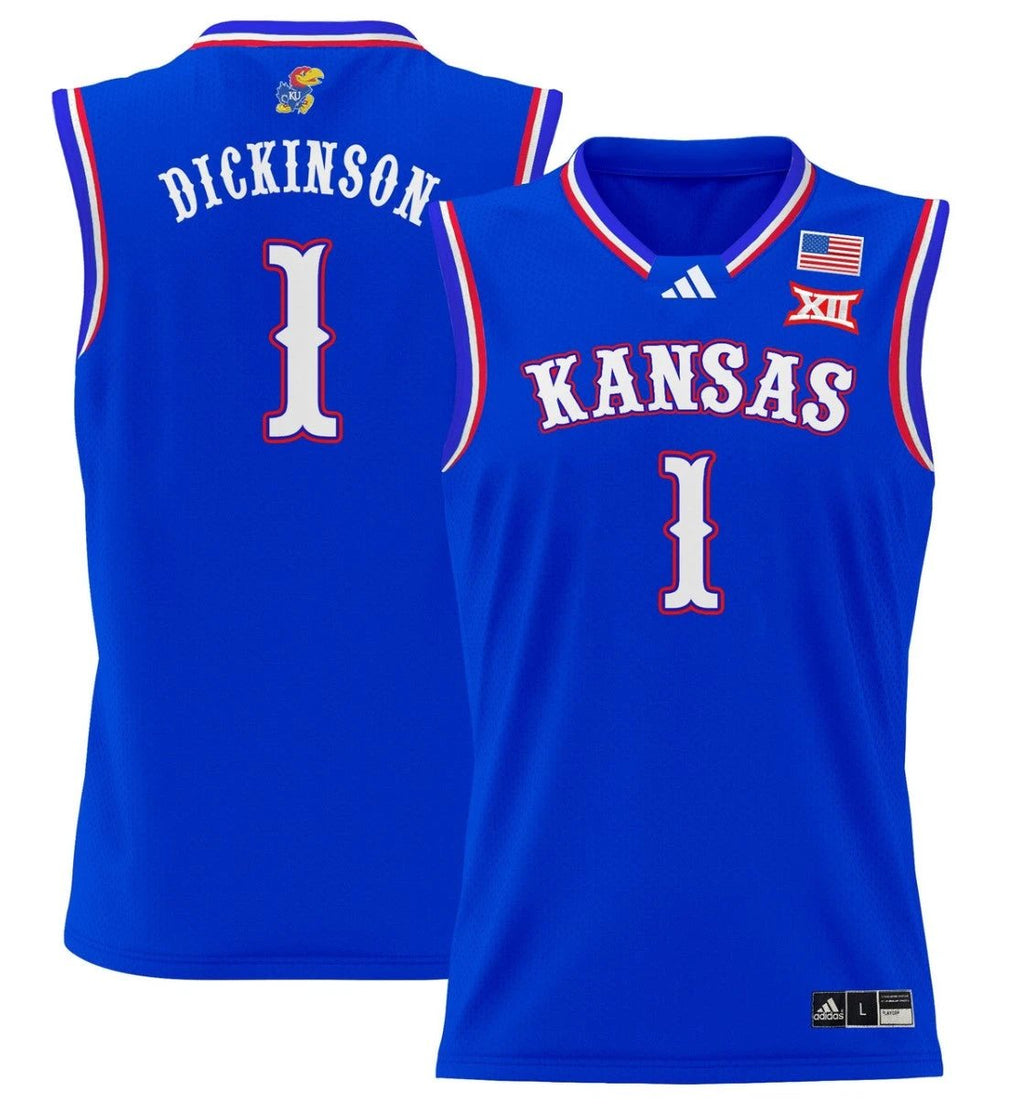 Hunter Dickinson Jersey #1 Kansas Jayhawks 2024 Lightweight Basketball Royal by My store basketball