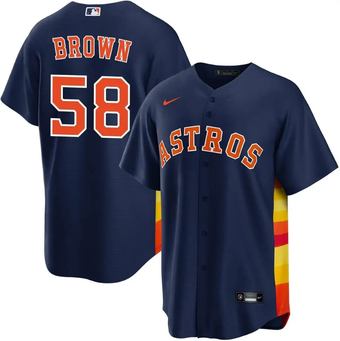Hunter Brown Jersey #58 Astros Vapor Premier Limited Stitched by My Store