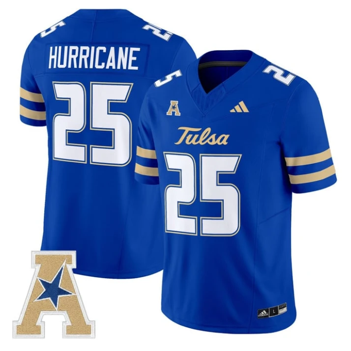 Hurricane Jersey #25 Tulsa Golden Hurricane 2025 Vapor Limited Stitched Royal by My Store NCAA Football Jerseys