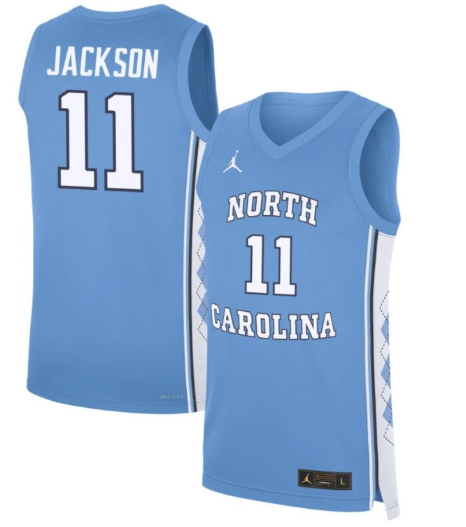 Ian Jackson Jersey #11 North Carolina Tar Heels Basketball Blue by My store basketball