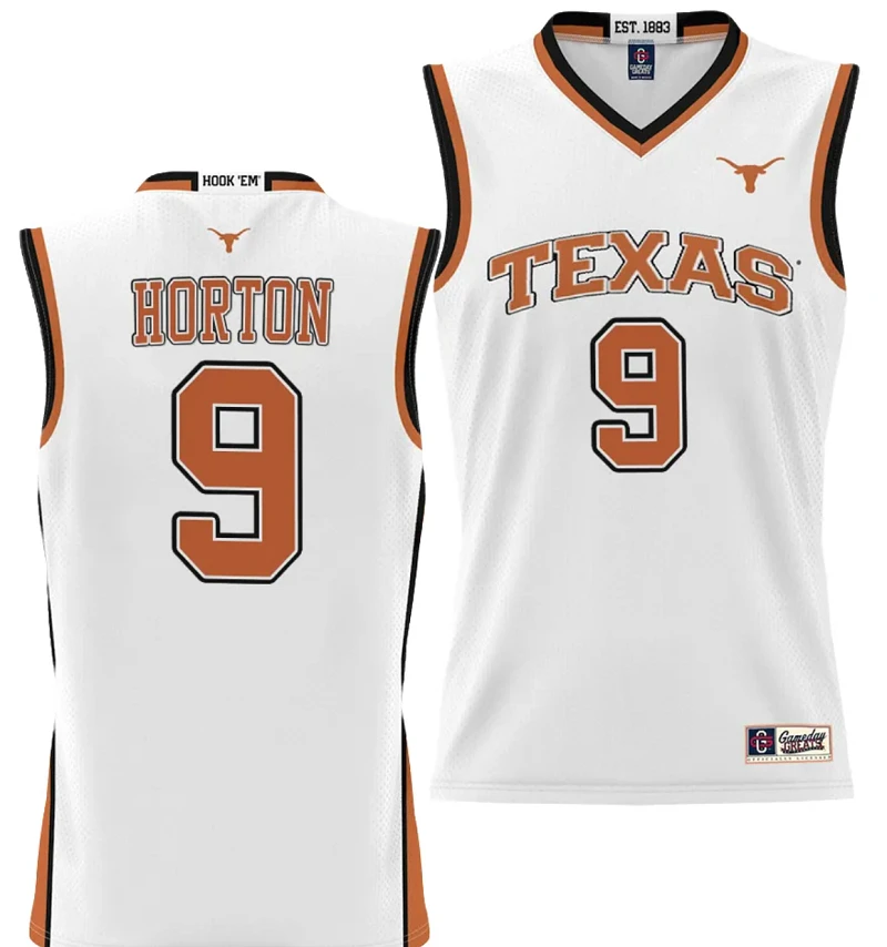 Ithiel Horton Jersey #9 Texas Longhorns NIL College Basketball Lightweight White by My store basketball