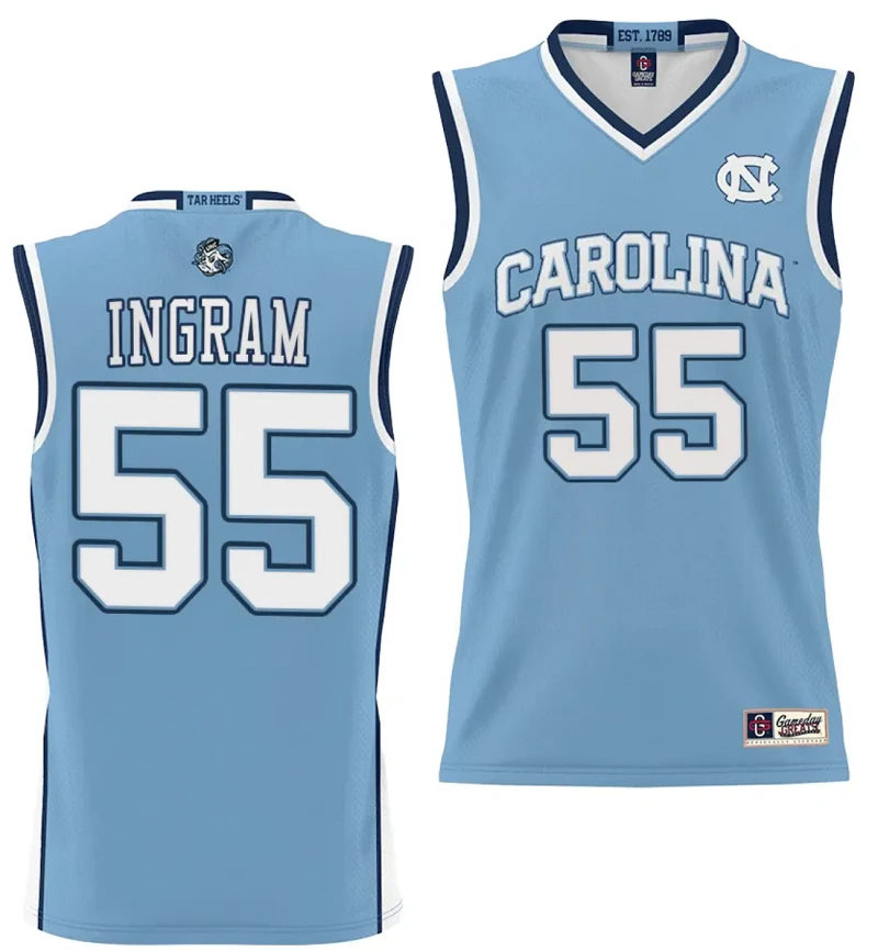 Ingram Blue Jersey #55 UNC Tar Heels College NIL Basketball Lightweight by My store basketball