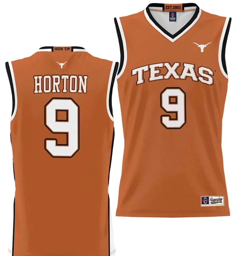 Ithiel Horton Jersey #9 Texas Longhorns NIL College Basketball Lightweight Orange by My store basketball