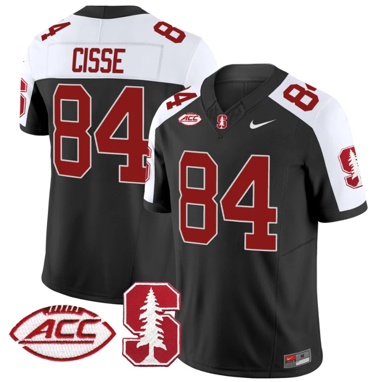 Ismael Cisse Jersey #84 Stanford Cardinal Vapor Limited College Football Stitched Black Alternate by My Store