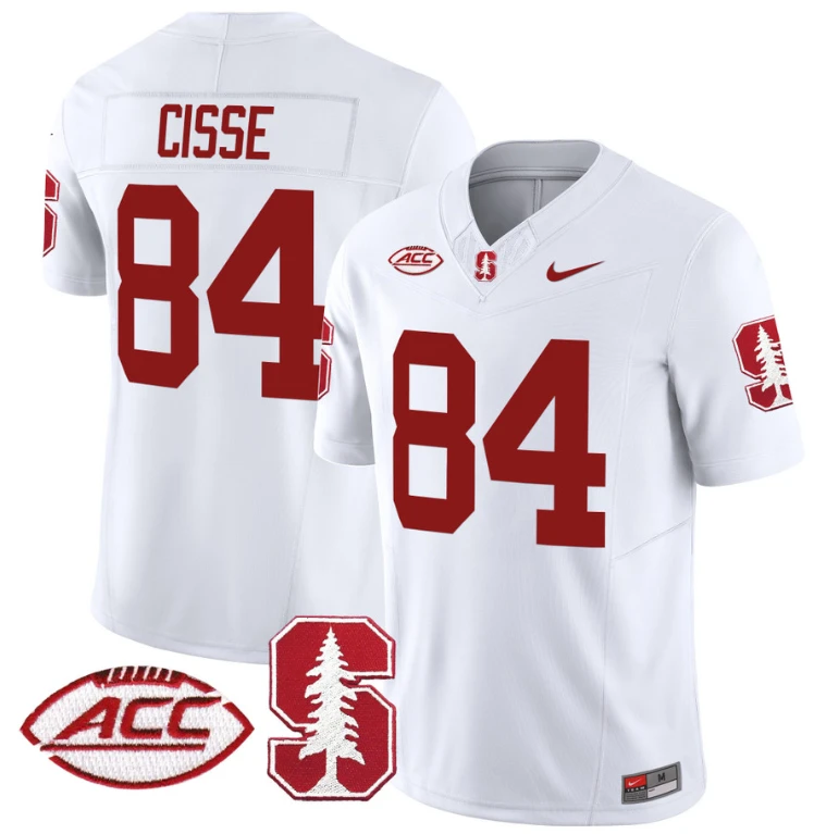 Ismael Cisse Jersey #84 Stanford Cardinal Vapor Limited College Football Stitched White by My Store