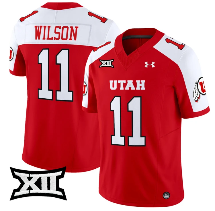 Isaac Wilson Jersey #11 Utah Utes Vapor Limited College Football Stitched Red Alternate by My Store