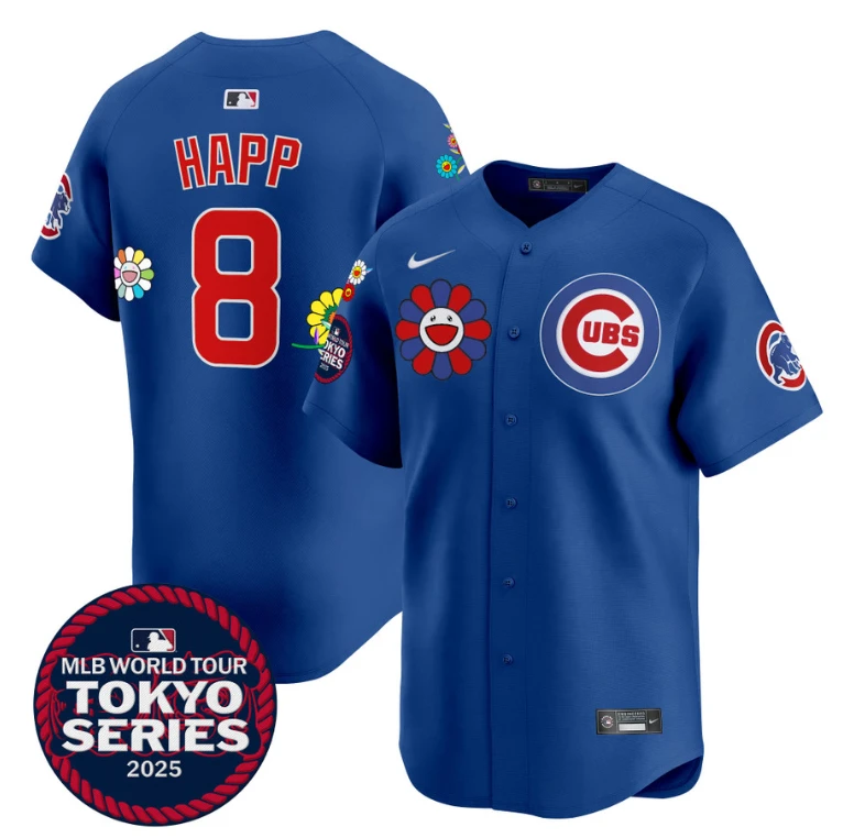 Ian Happ Jersey #8 Chicago Cubs Wrigley Field Style Vapor Premier Limited All Stitched Pinstripe by My Store