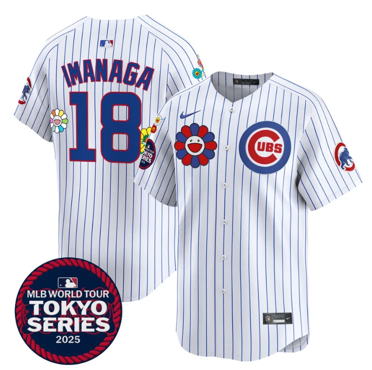 Imanaga Shota Jersey #18 Chicago Cubs Tokyo Series 2025 Vapor Limited Stitched Pinstripe by My Store