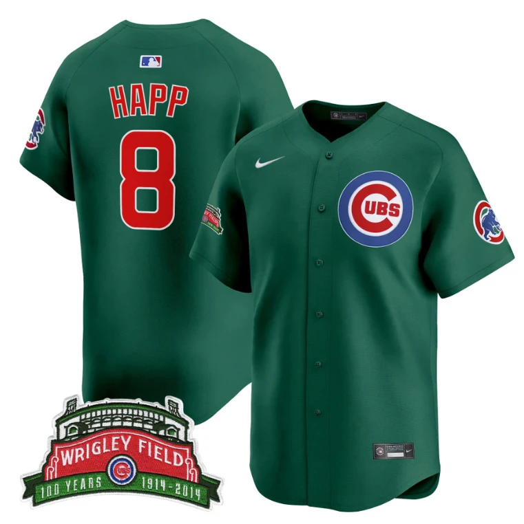 Ian Happ Jersey #8 Chicago Cubs Wrigley Field Style Vapor Premier Limited All Stitched by My Store