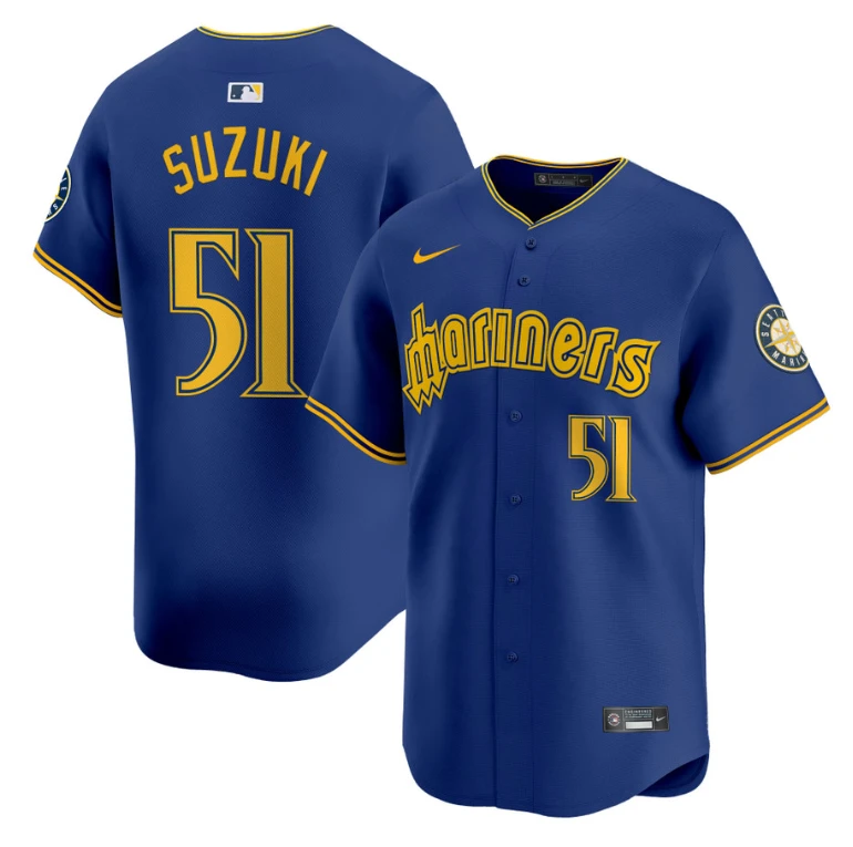 Ichiro Suzuki Jersey #51 Seattle Mariners 2025 Vapor Premier Limited Stitched Blue by My Store