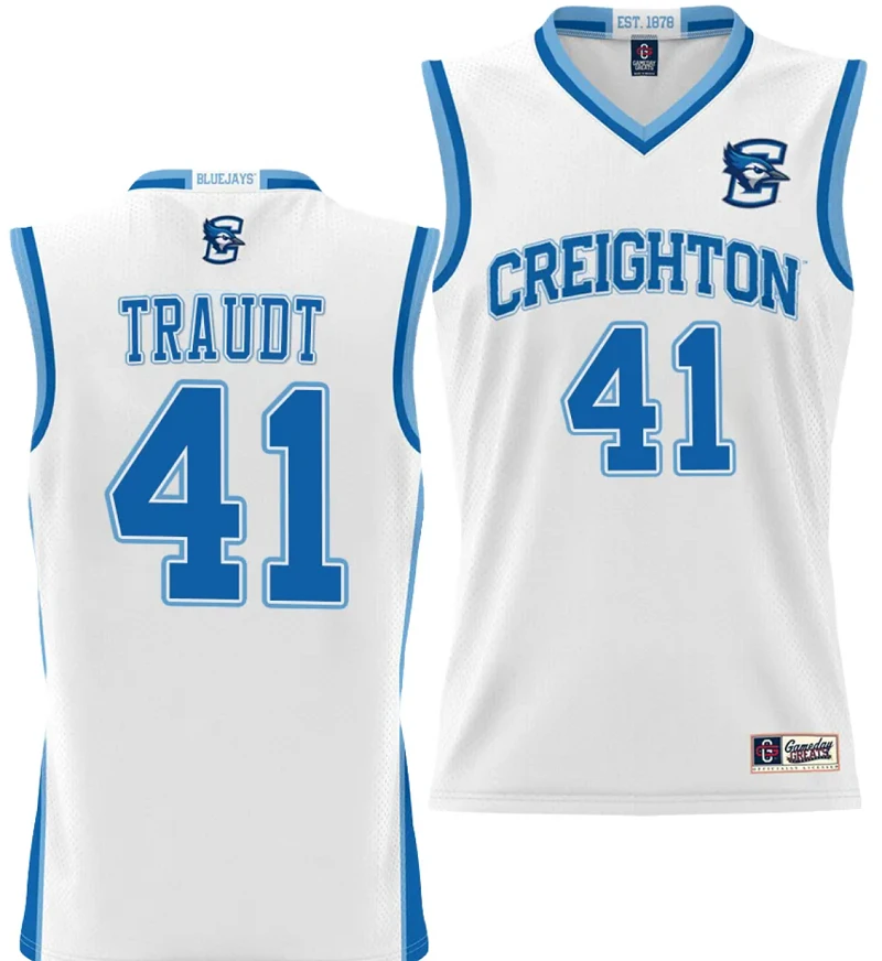Isaac Traudt Jersey #41 Creighton Bluejays College NIL Basketball Lightweight White by My store basketball