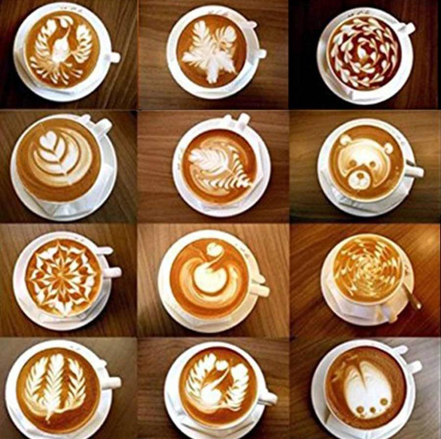 Latte Stencil Kit - 16 Piece Set by Bowlift