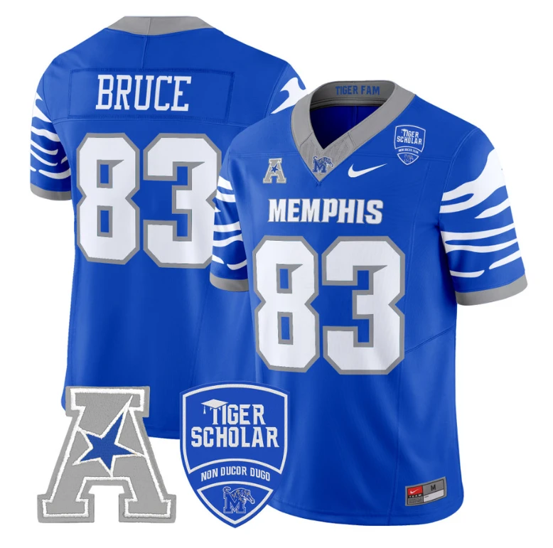 Isaac Bruce Jersey #83 Memphis Tigers 2024 Vapor Limited Stitched Royal by My Store
