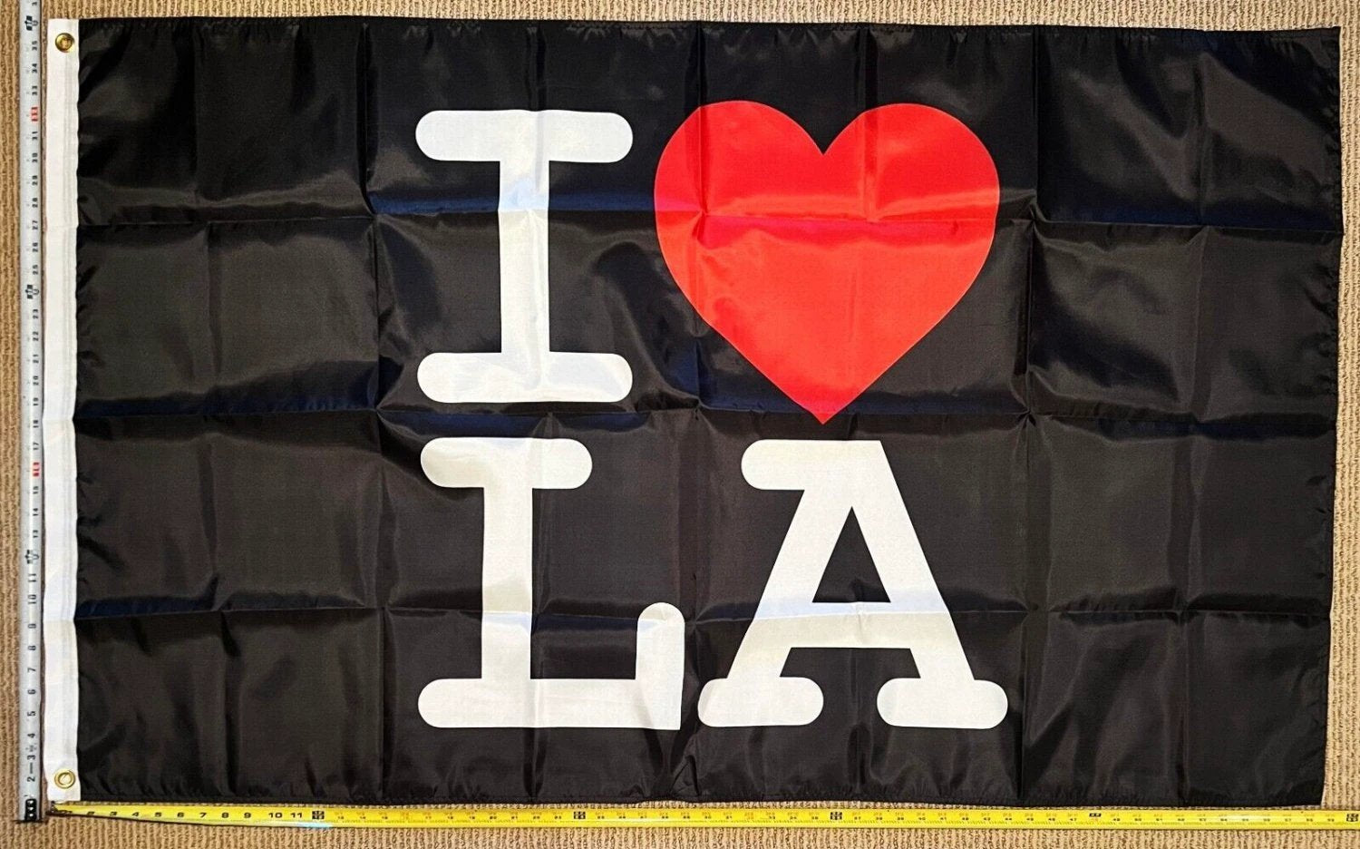 I Love LA Flag State Beer America Man Cave Sign Poster USA 3x5' by flagsjustdoit