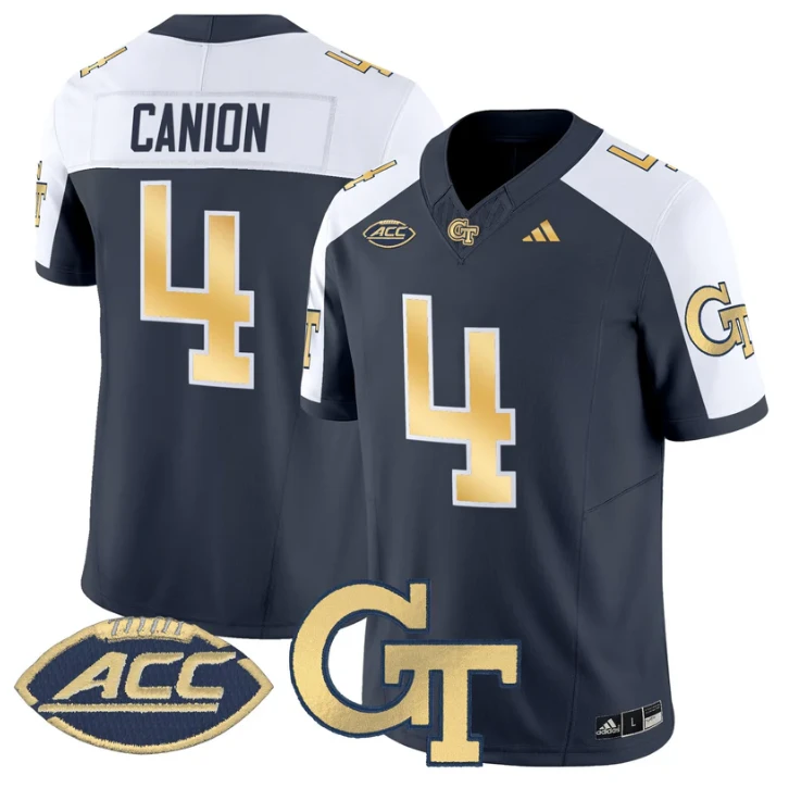 Isiah Canion Jersey #4 Georgia Tech Yellow Jackets 2025 Stitched by My Store NCAA Football Jerseys