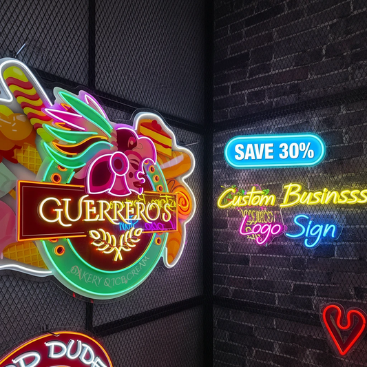 Custom business sign for restaurant, custom logo sign for barbershop by HelenLedCo