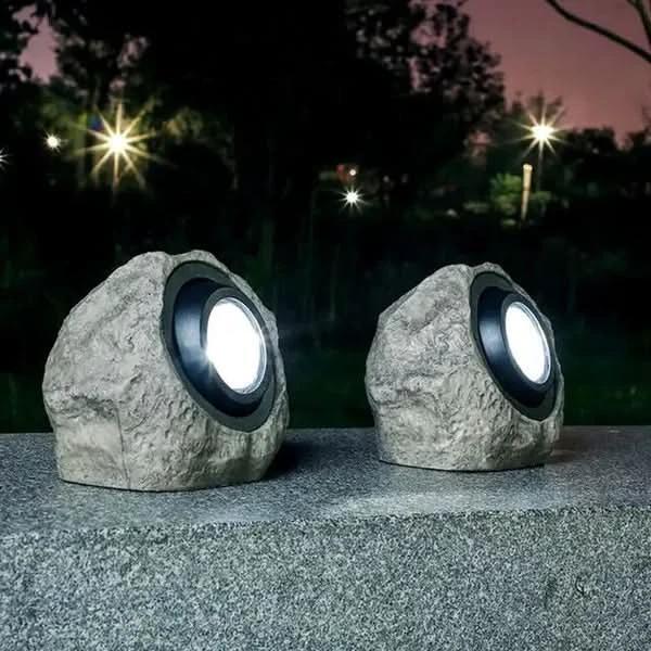 Solar Rock Light – LED Garden Stone Lamp by BowLift