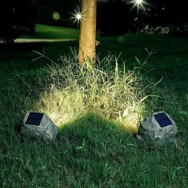 Solar Rock Light – LED Garden Stone Lamp by BowLift