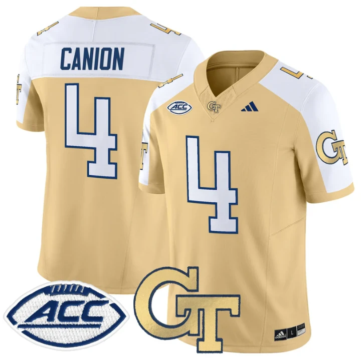 Isiah Canion Jersey #4 Georgia Tech Yellow Jackets 2025 Stitched by My Store NCAA Football Jerseys