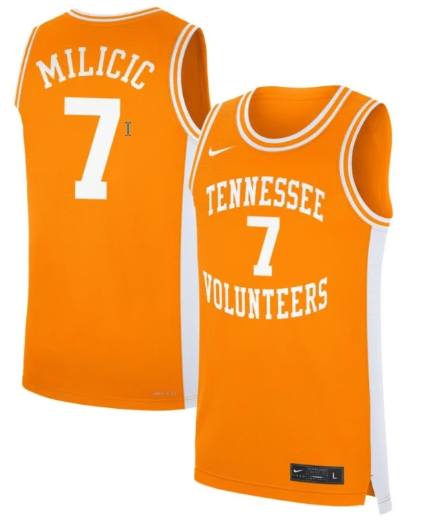 Igor Milicic Jersey #7 Tennessee Volunteers Basketball NIL Orange by My store basketball