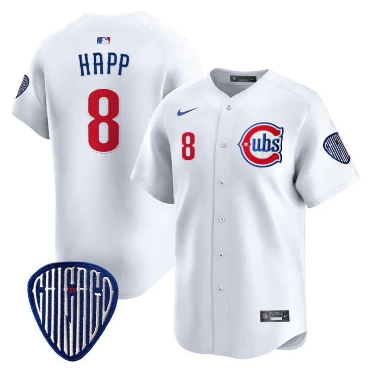 Ian Happ Jersey #8 Chicago Cubs Blue Alternate Vapor Premier Limited Stitched White by My Store
