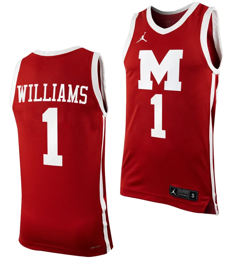 Ibn Williams Jersey #1 Morehouse College Tigers Replica Basketball Uniform Maroon by My store basketball