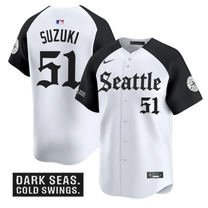 Ichiro Suzuki Jersey #51 Seattle Mariners Deep Sea Gothic Edition Limited Stitched Alternate by My Store