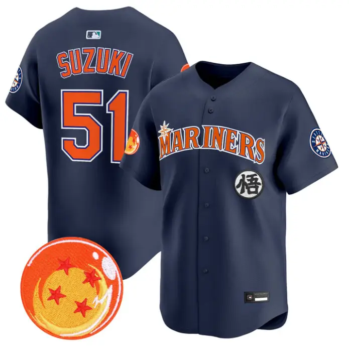 Ichiro Suzuki Jersey #51 Seattle Mariners Dragon Ball Premier Stitched by My Store